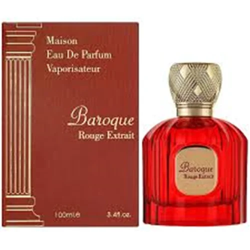 ادکلن الحمبرا مدل باروک رژ اکستریت قرمز رایحه باکارات رژ 540 اکستریت( Baroque Rouge) Maison Francis Kurkdjian Baccarat Rouge 540 Extrait