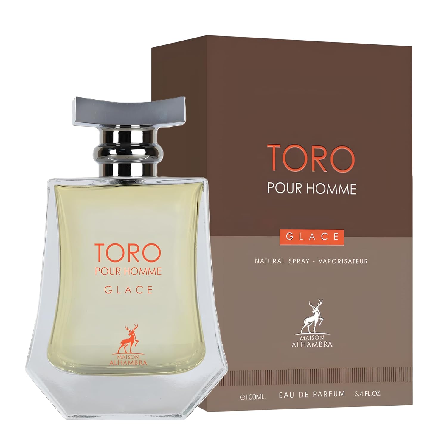 ادکلن الحمبرا مدل تورو پور هوم گلس رایحه هرمس تق د هرمس او گیوری  (Toro Pour Homme Glace) Hermes Terre D’Hermes Eau Givree