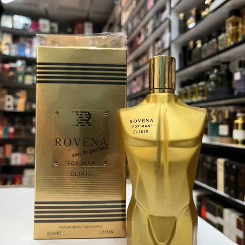 ادکلن مردانه روونا مدل رونا ایو د پرفیوم رایحه ژان پل گوتیه له مال الکسیر (rovena)  Jean Paul Gaultier Le Male Elixir