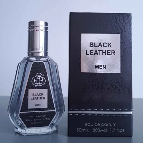 ادکلن 50 میل فراگرنس ورد بلک لدر مشابه رایحه کرید اونتوس (black leather)  Creed Aventus