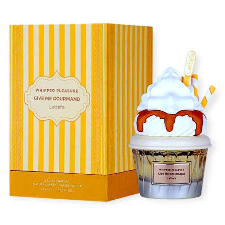 ادکلن لطافه مدل ویپد پلژر گیو می گورماند مشابه تقریبی روژا لاست این پاریس Lattafa Whipped Pleasure give me gourmand