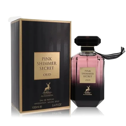 ادکلن الحمبرا مدل پینک شیمر سکرت عود رایحه ویکتوریا سکرت بامب شل عود (Pink Shimmer)Victoria Secret Bombshell Oud