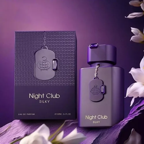 ادکلن فراگرنس ورد مدل نایت کلاب سیلکی رایحه کرید کویین آف سیلک ( night club silky  )  Creed Queen of Silk