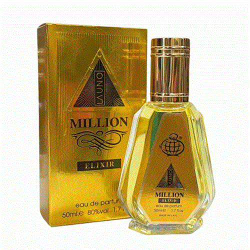 ادکلن 50 میل فراگرنس ورد مدل لائونو _ لااونو میلیون الکسیر مشابه رایحه پاکو رابان وان میلیون الکسیر (launo million elixir)Paco Rabanne 1 Million Elixir