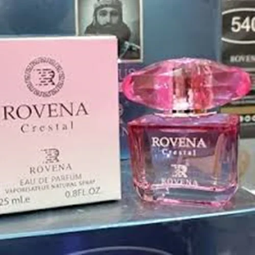ادکلن روونا کریستال , 25 میل روونا رایحه ورساچه برایت کریستال صورتی Versace Bright) Rovena crestal)